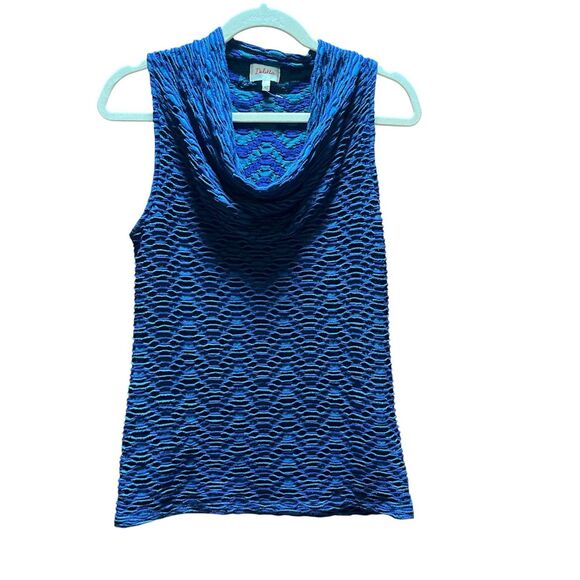 Anthropologie Nava textured cowl neck by Deletta blues sz small - Picture 2 of 4